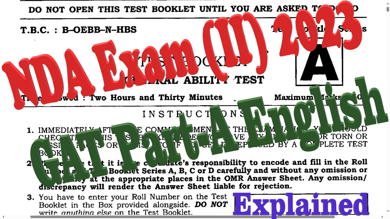 NDA & NA Exam(II) 2023_English|| nda previous year paper solved, nda pyq||Explained||#nda #cds #upsc