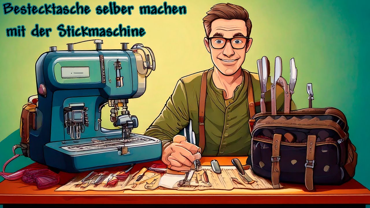Bestecktasche selber machen mit Stickmaschine