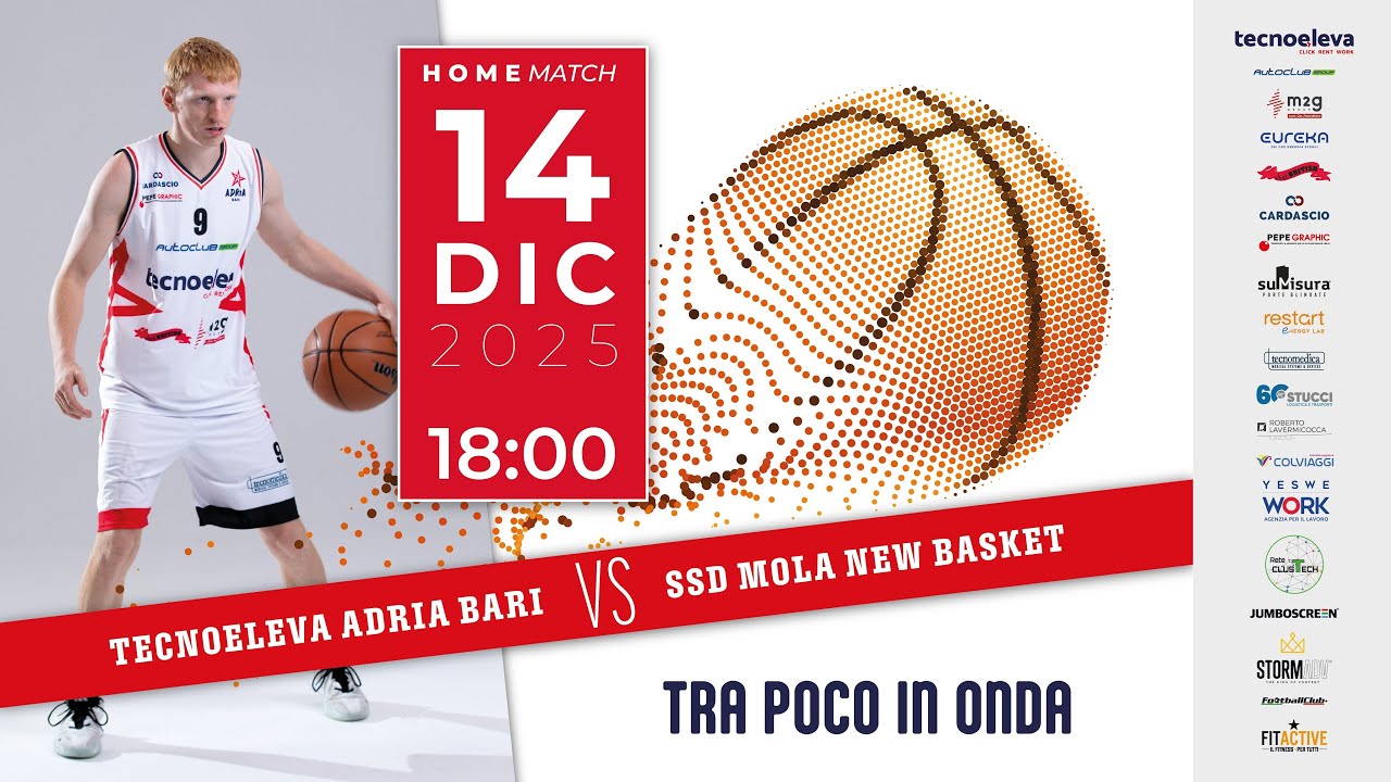 Serie B Interregionale - 12^ Giornata: Tecnoeleva Adria Bari vs Mola New Basket
