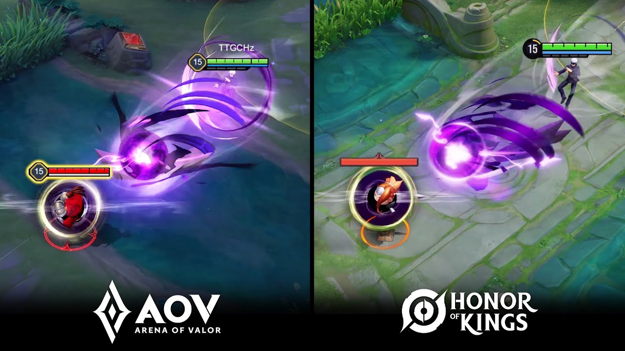 Satoru Gojo (AOV) VS Satoru Gojo (HOK) : Skin Effect Comparison | Tulen, Kongming