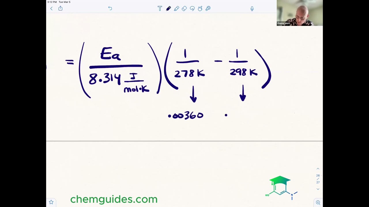 Kinetics Arrhenius Equation & Solving for Activation Energy, Rate Constant, and Temperature