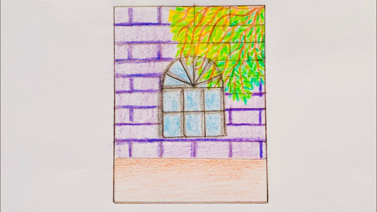 Easy And Beautiful Window 🪟 Drawing 🖼️ / How To Draw A Window