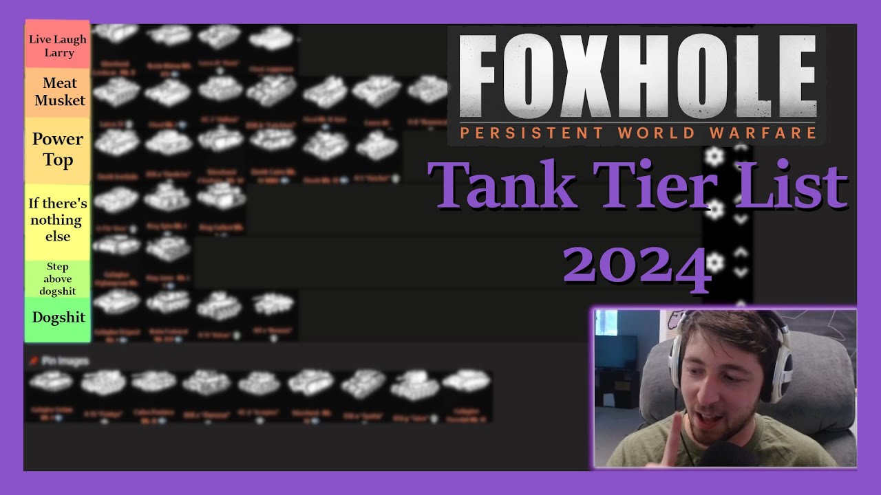 Foxhole — список уровней танков 2024 года