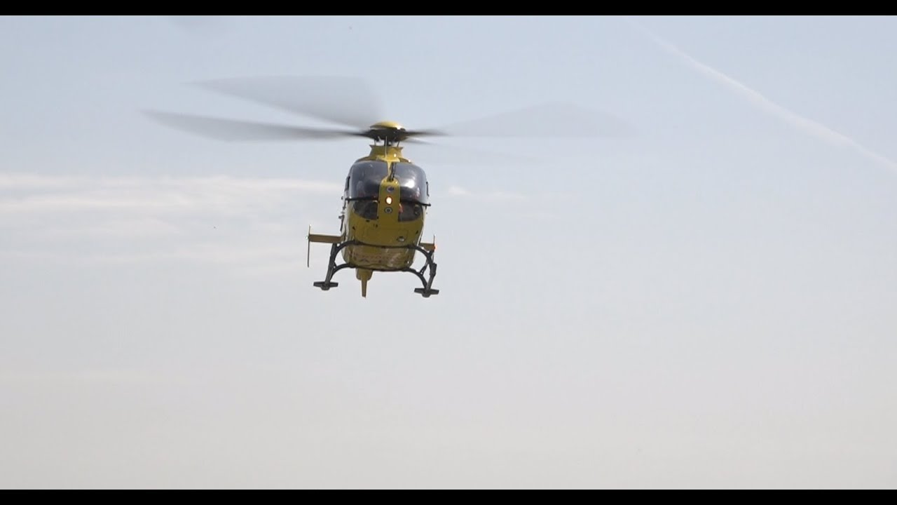 Mentőhelikopter érkezett a baleset helyszínére