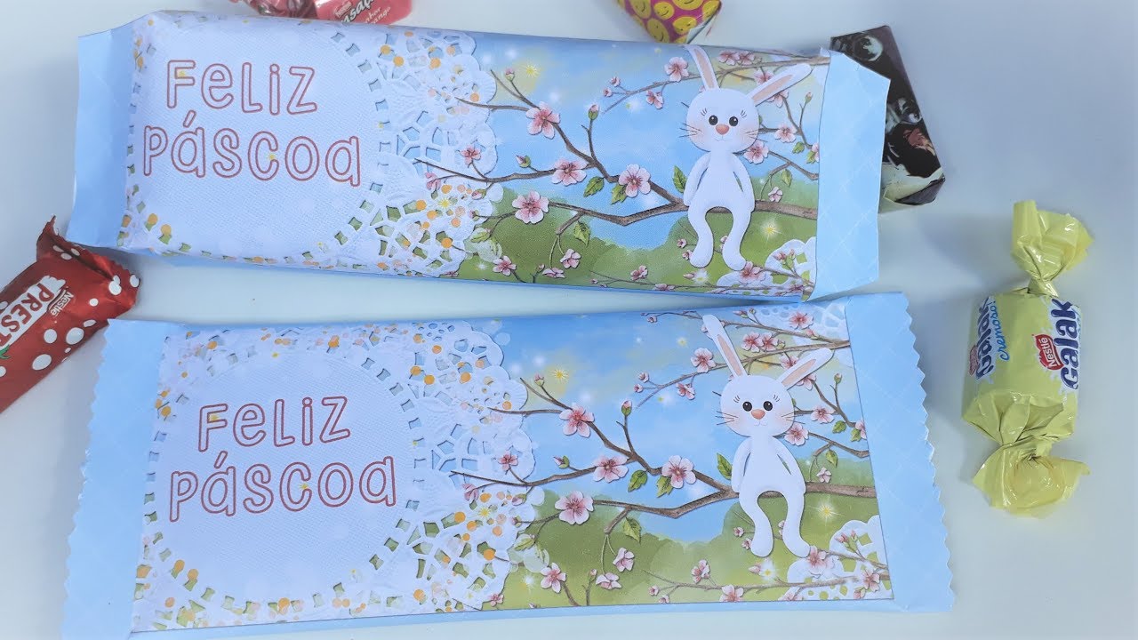 DIY PÁSCOA - Barra de chocolate personalizada
