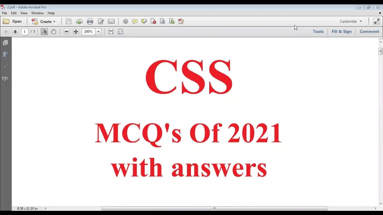 CSS Objective 2021,