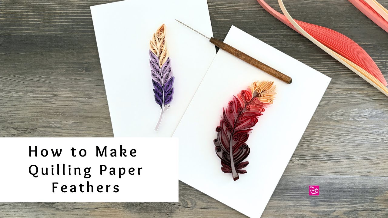 How to Make 2 Quilling Paper Feathers | Quilling for Beginners