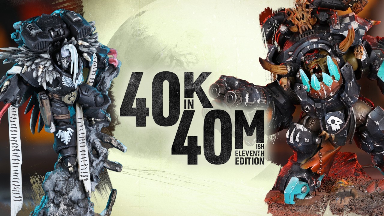 Studio battle!  Titans vs Play On. Orks vs Raven Guard | Warhammer 40k in 40m