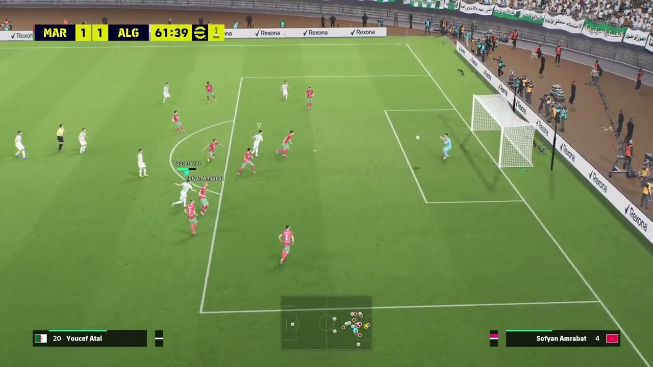 Algérie VS Maroc can 2025 Efootball( but de Youcef atal)