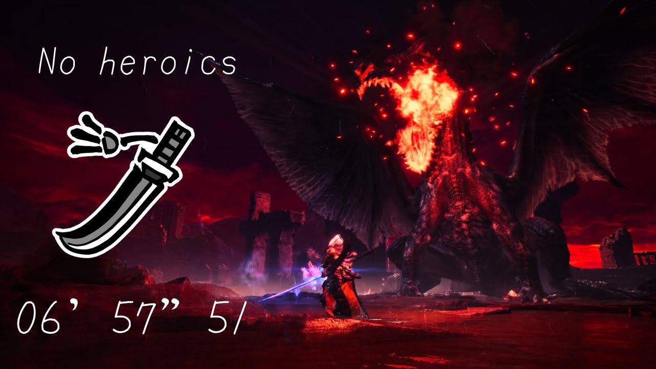[MHWI]伝説の黒龍 ミラボレアス 冰気錬成非火事場太刀ソロ 06’57”51/Fatalis/Fade to Black/Frostcraft/No heroics/Long Sword Solo