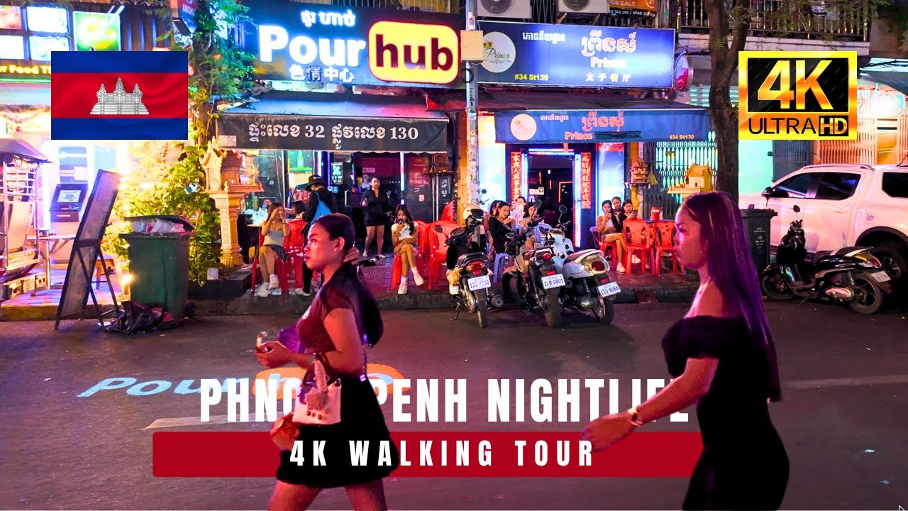 🇰🇭Best Nightlife in CAMBODIA, Phnom Penh Street 136 Bar Scene | AFTER DARK [4K Tour]🔥