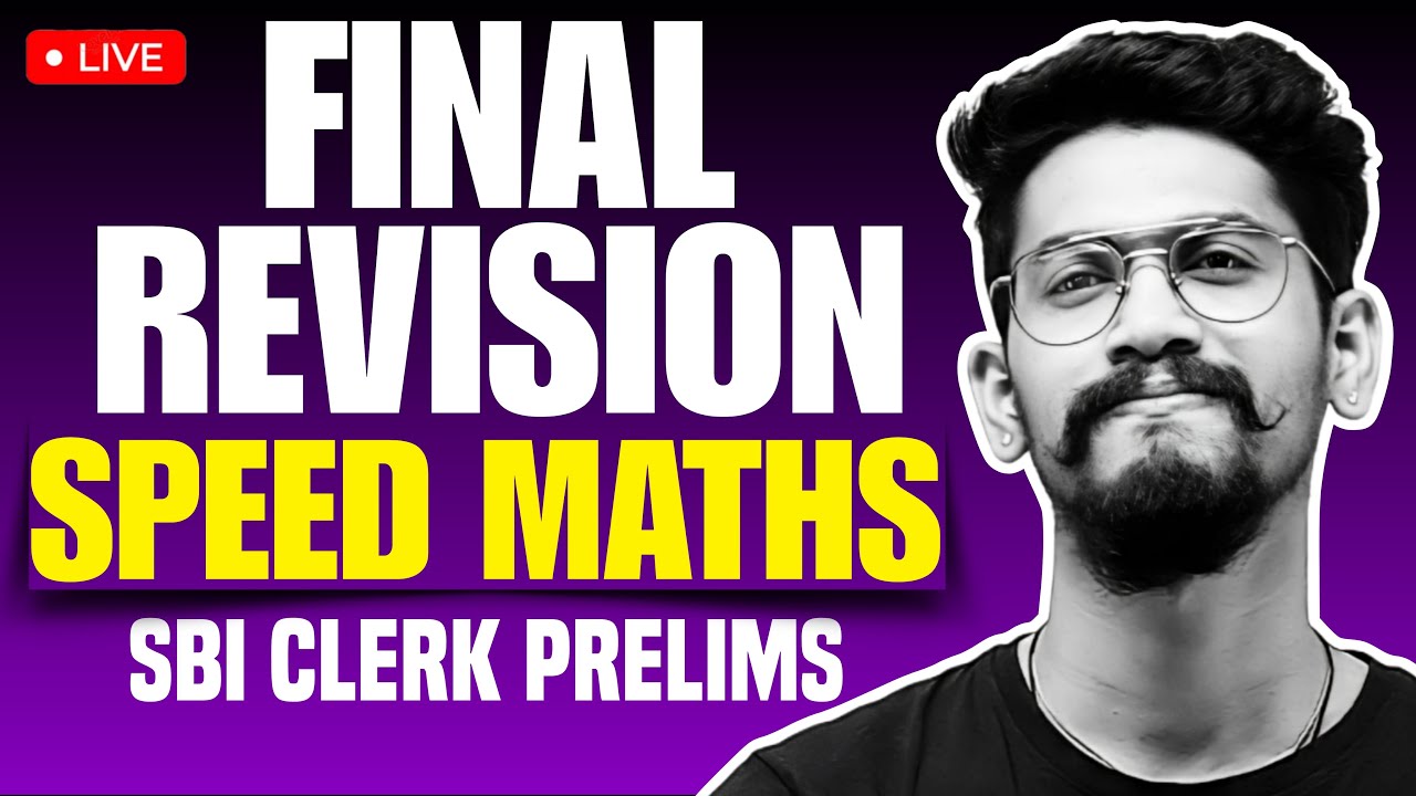 Speed Maths | Final Revision for SBI Clerk Pre | Yashraj Sir | Veteran