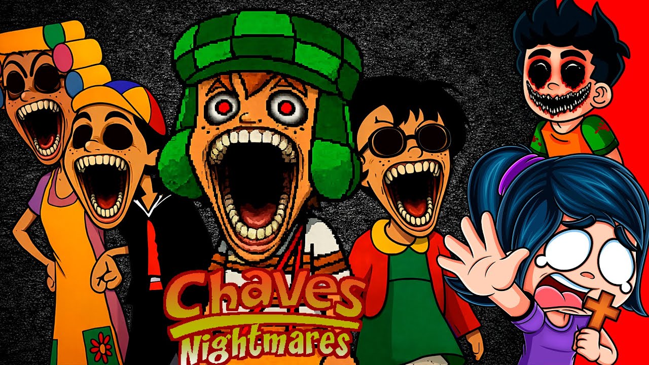 5 NOCHES EN LA VECINDAD DEL CHAVO CON MI NOVIO | CHAVES NIGHTMARES HORROR GAME | ADRI SF