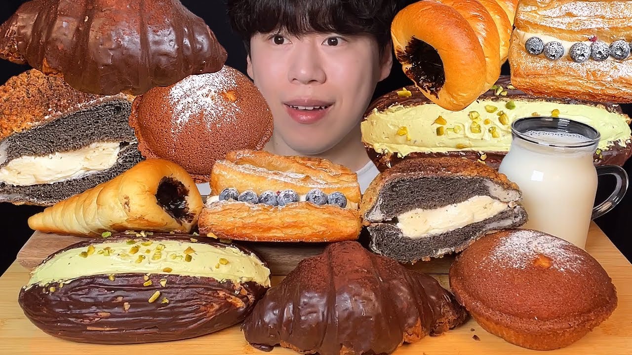 SUB) Корейский хлеб Tous les jours mukbang asmr