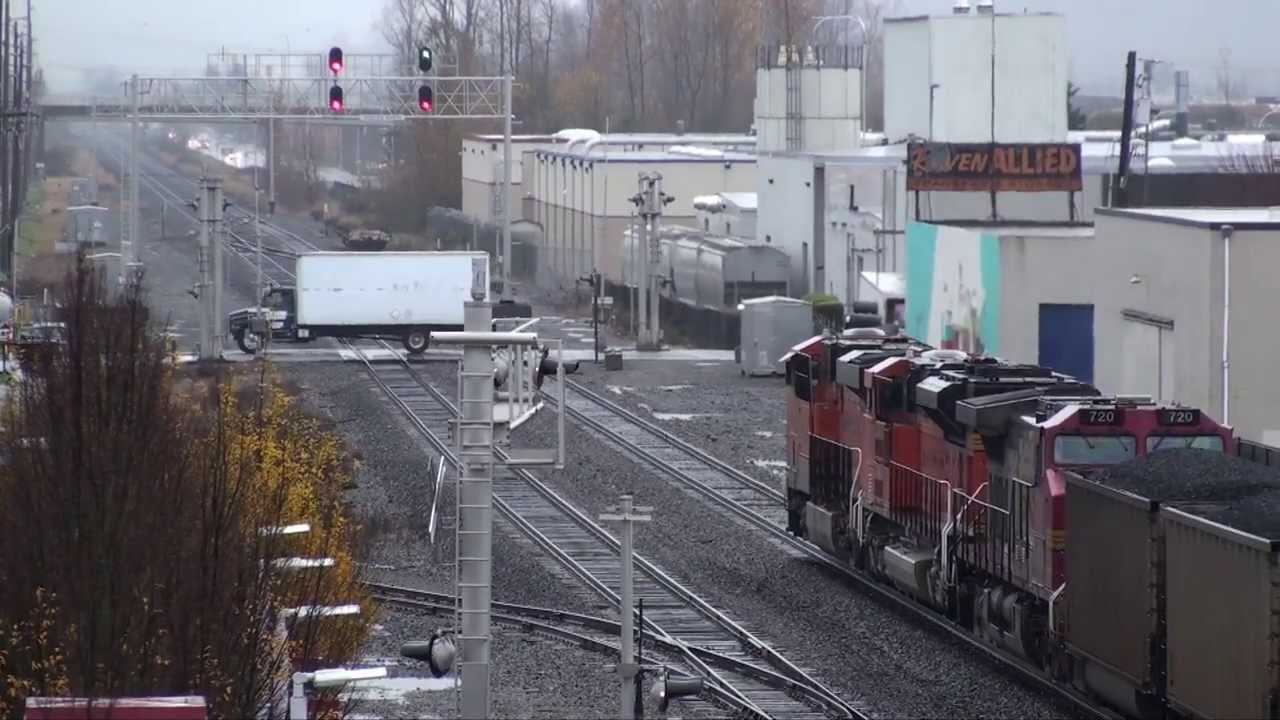 Coal Train In The Rain in Auburn, WA, 11-18-2013