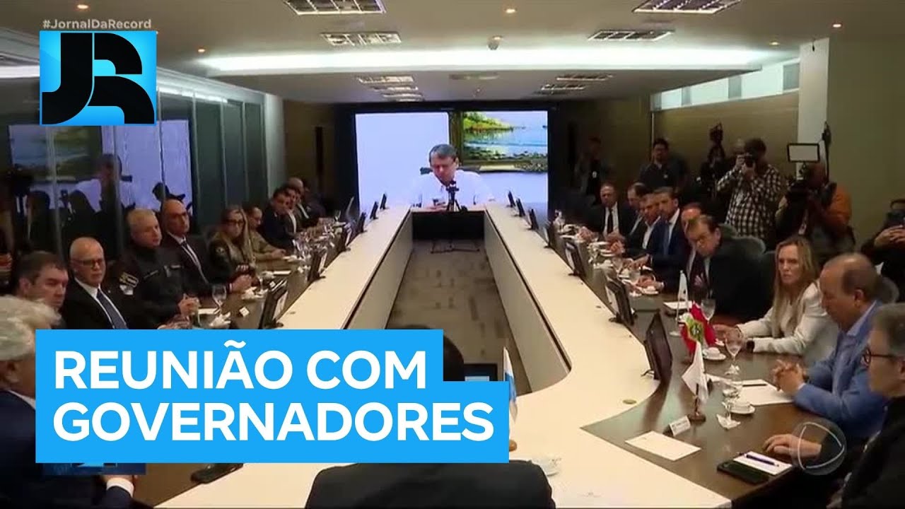 Cl&aacute;udio Castro se re&uacute;ne com governadores de outros estados no Pal&aacute;cio da Guanabara, no Rio