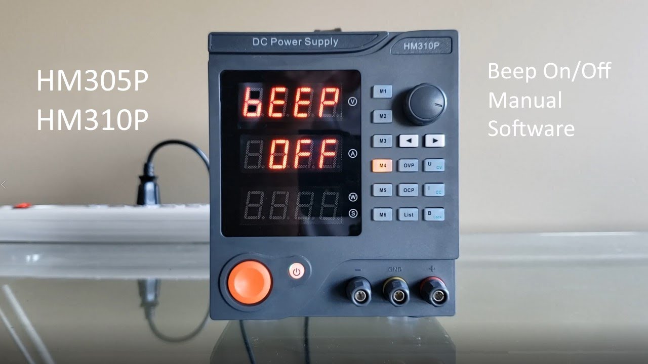 HM305P/HM310P Power Supply: Beep On/Off, Updated Manual, Software