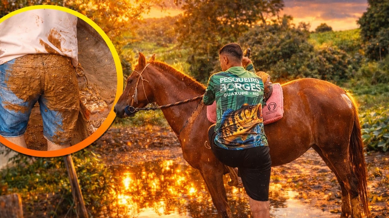 FUI PEGAR A ÉGUA MAIS BRABA E O CÂMERA CAIU NA LAMA