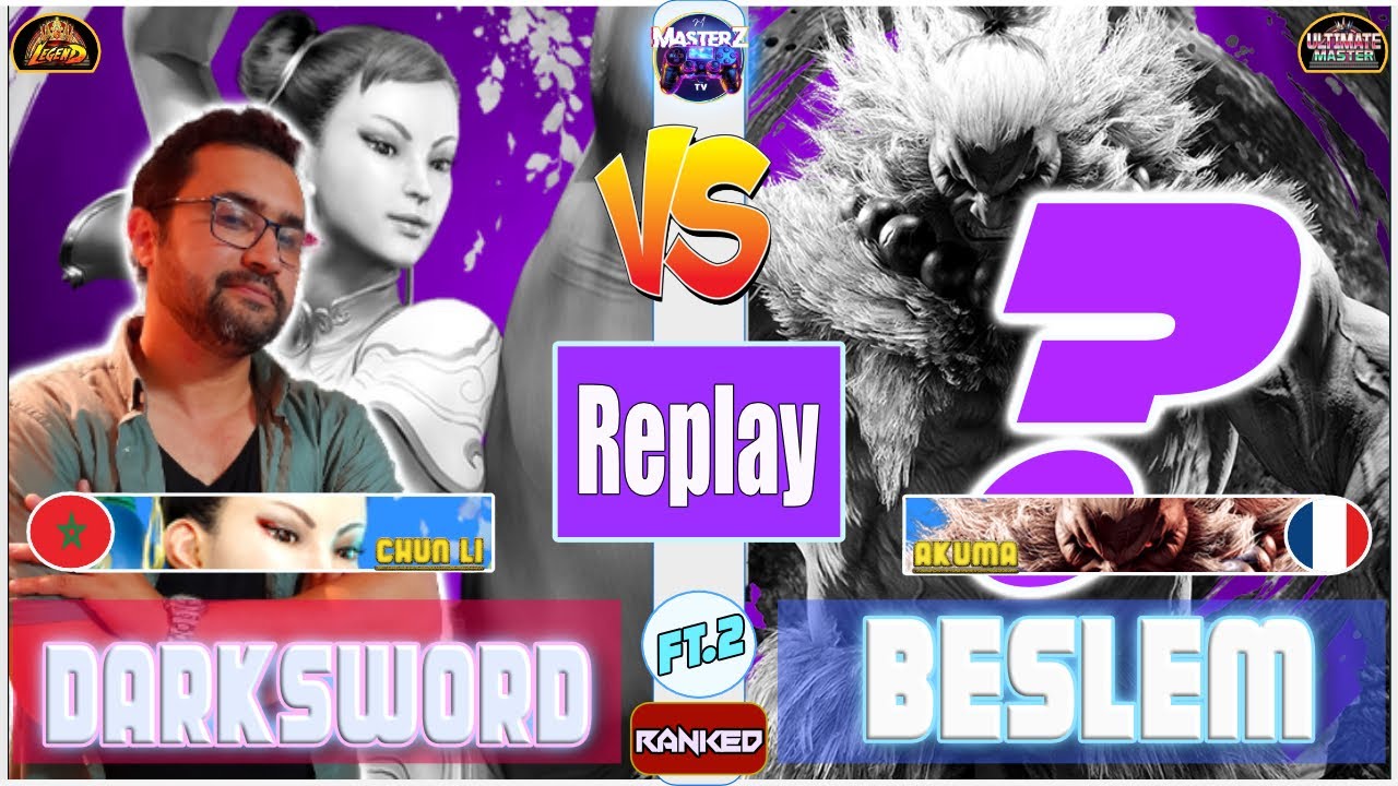 SF6 REPLAY 💥 DARKSWORD (chun li) VS BESLEM (akuma) 💥 High level gameplay