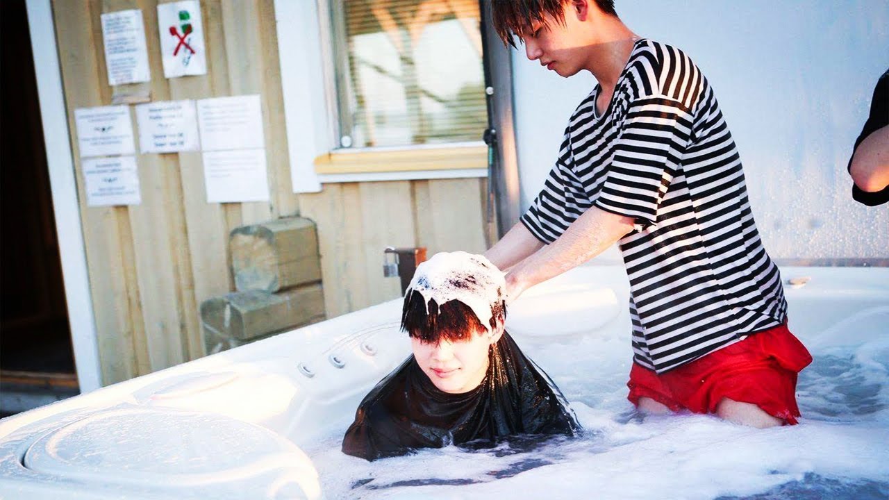BTS being cute and funny on behind the scene