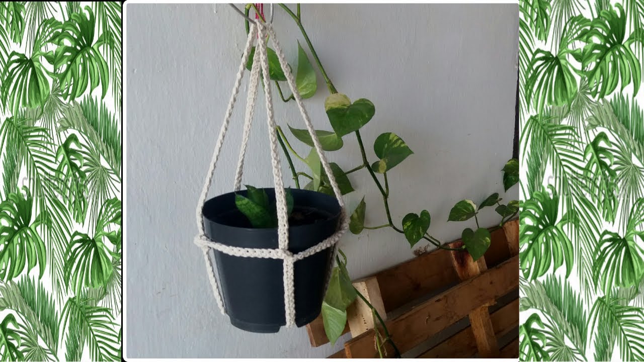 SUPORTE EM CROCHÊ PARA PLANTAS