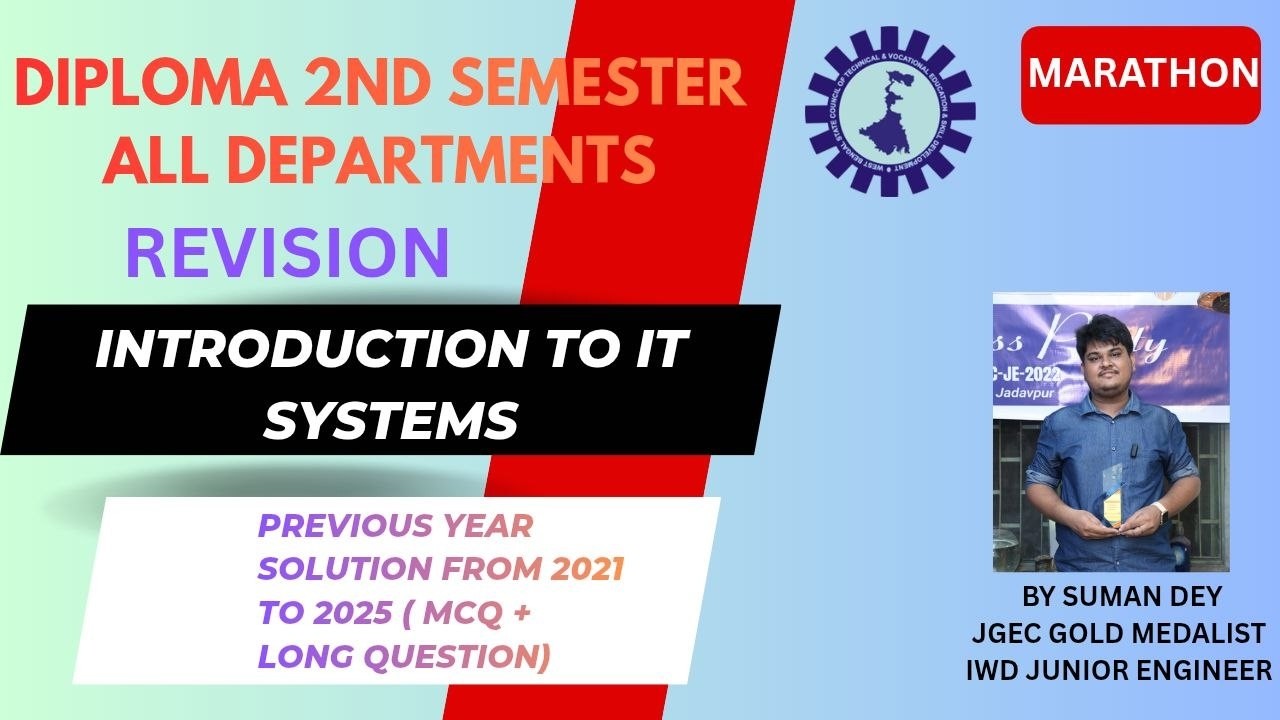 REVISION WITH PREVIOUS YEAR SOLUTION OF  INTRODUCTION TO IT SYSTEMS/ 2021 TO 2025 / WBSCTE /2026