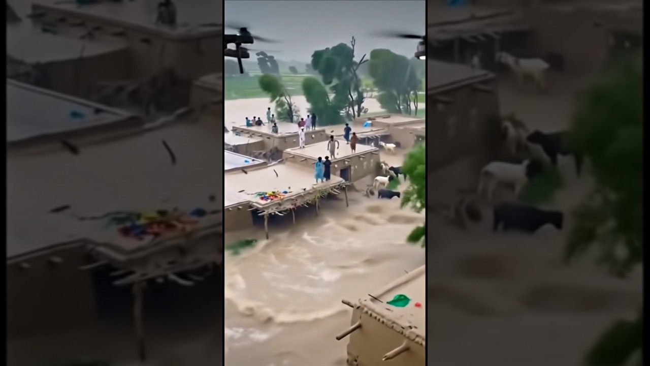 Heavy Rainfall Triggers Flood Disaster 💔 | Trending Real Video #Shorts #youtubeshorts