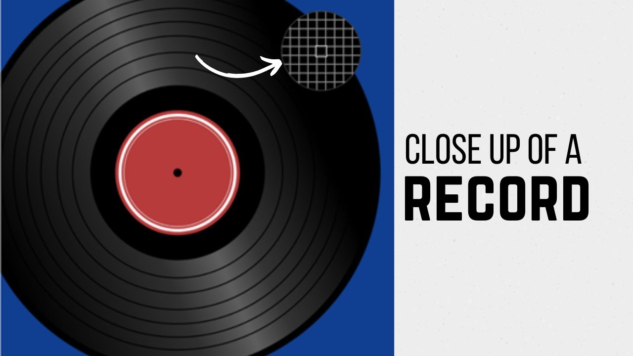 CLOSE UP OF A VINYL/SHELLAC RECORD?! | Zooming into records | Purely Interesting