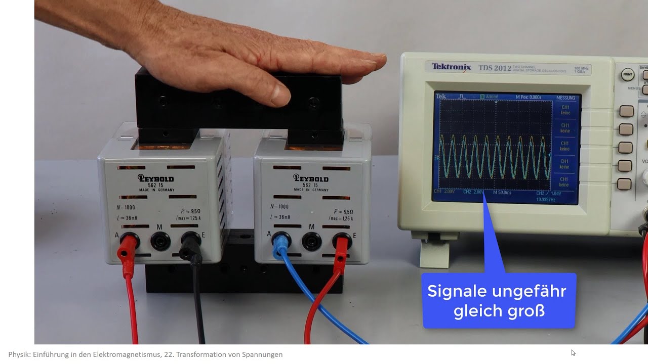 Elektromagnetismus Experimente: Transformator, Transformation von Wechselspannungen