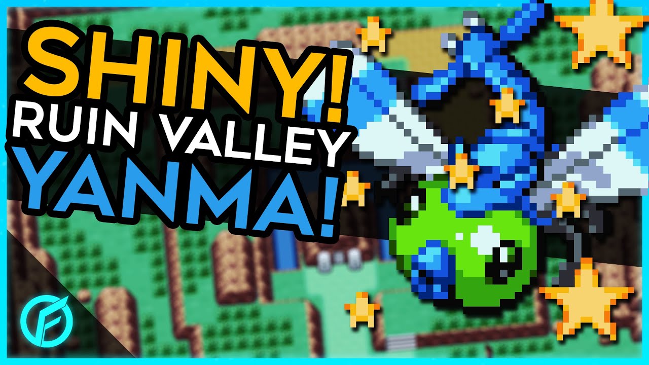 Shiny Ruin Valley Yanma after 46.168 Total REs! Pokemon Fire Red/Leaf Green