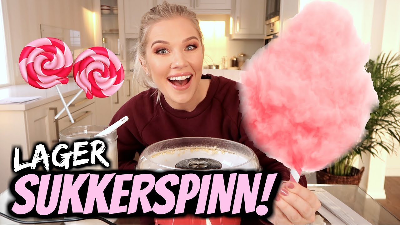 LAGER SUKKERSPINN HJEMME! Det kuleste jeg har sett..