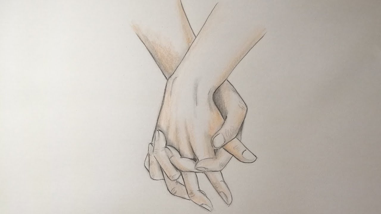 How to draw hands | Holding Hands