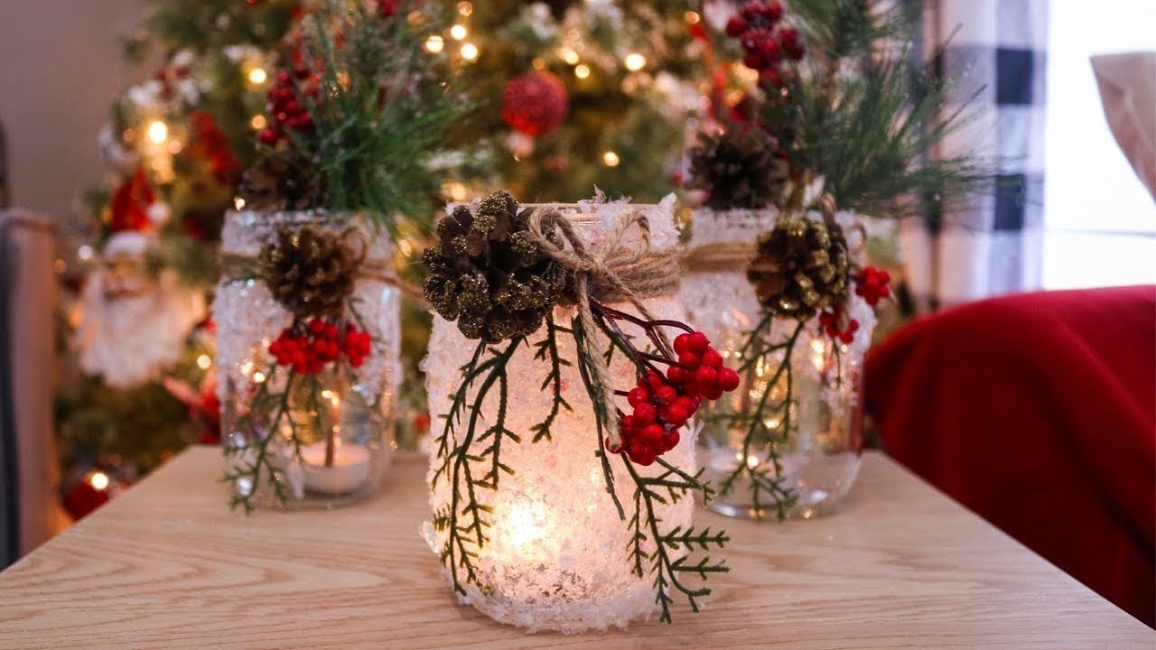 HOW TO DECORATE MASON JARS FOR CHRISTMAS EASY AND CHEAP | ARELI DURAZO