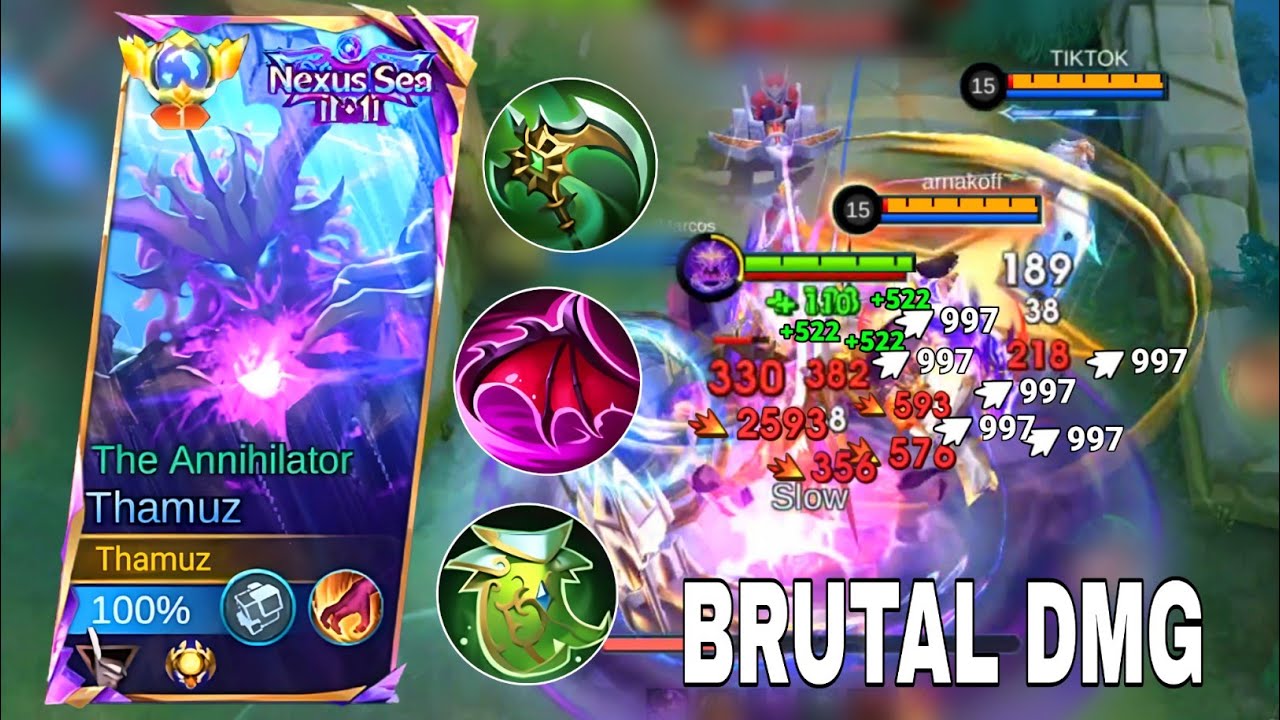NEW META‼️THIS THAMUZ NEW SEASON BEST DAMAGE BUILD AND EMBLEM WILL MAKE YOU RANK UP FASTER! MLBB ✓