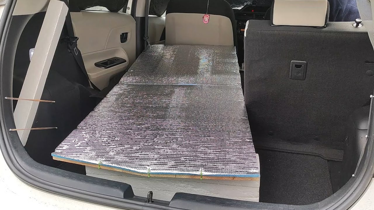 【アクア車中泊】快適な就寝のために車中泊用の板を作成