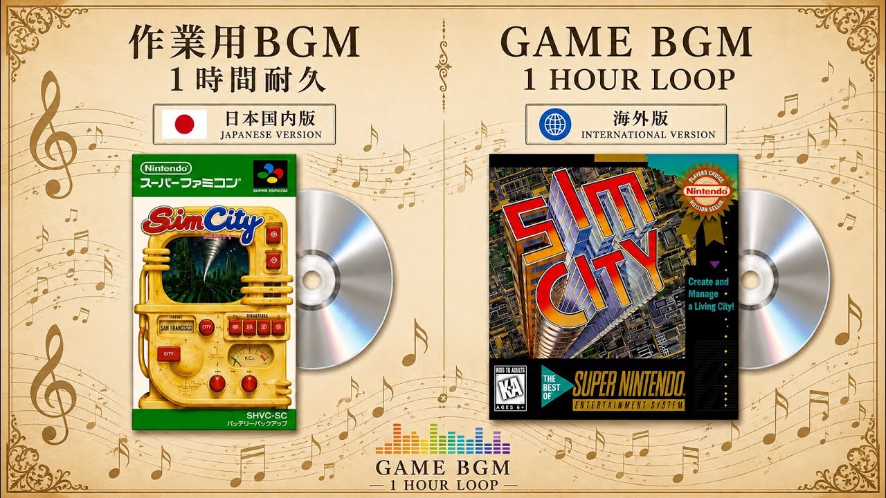 【シティ】シムシティ　BGM【一時間耐久】