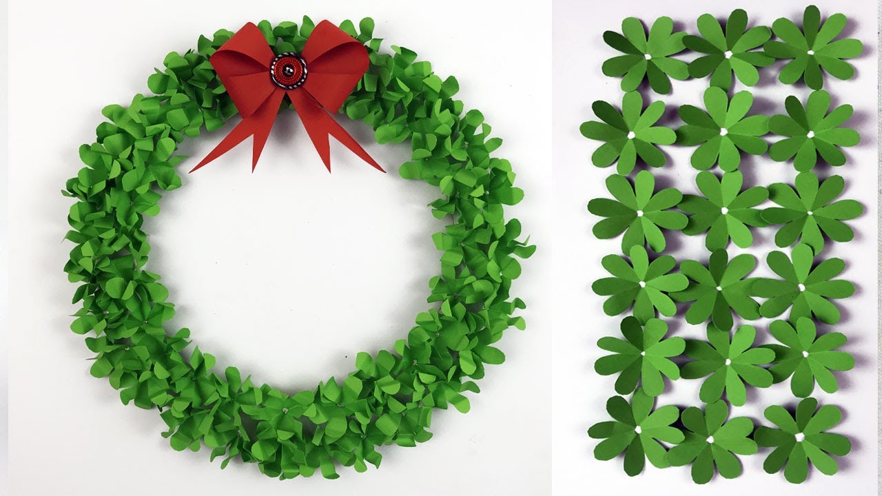 very Easy Christmas Paper Wreath making / Diy Christmas Wreath /Christmas wreath D&eacute;cor Ideas