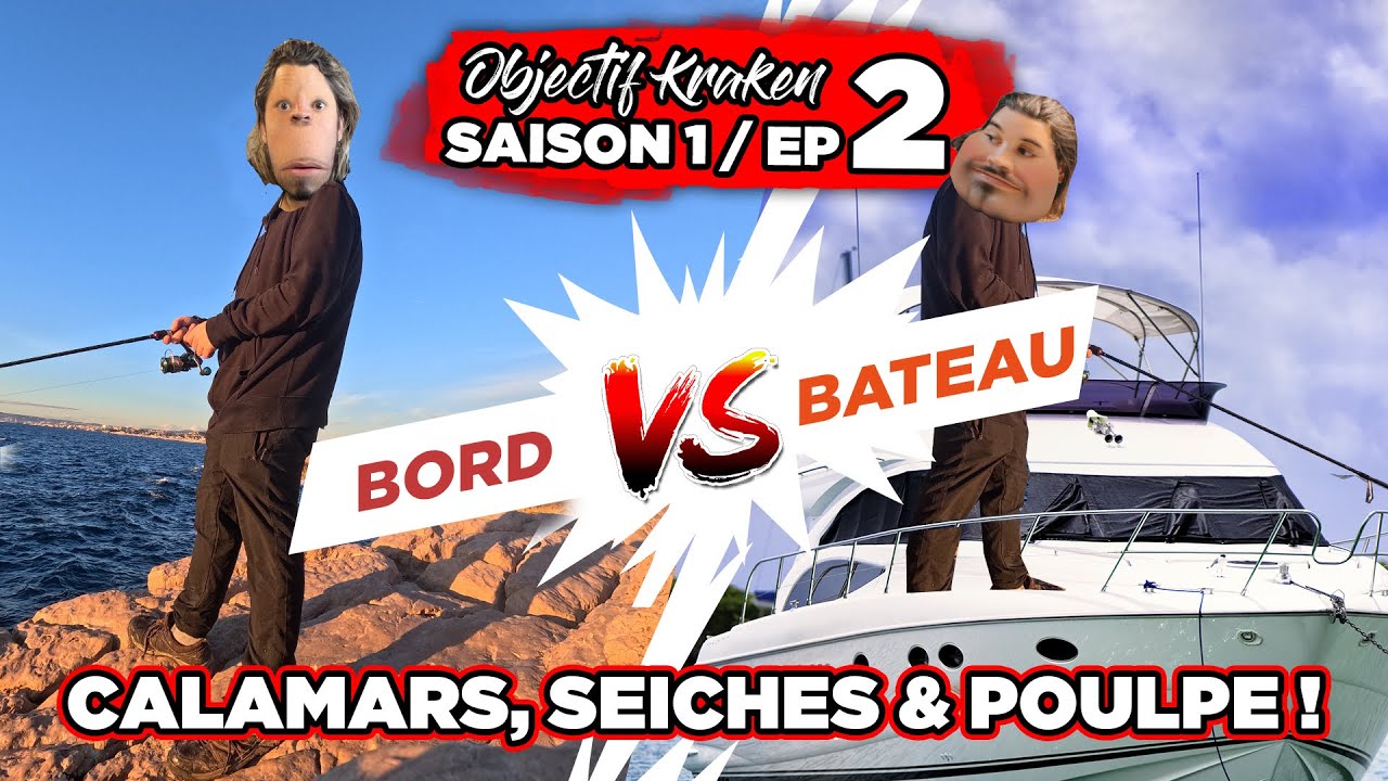 P&ecirc;cher les CALAMARS du bord ou en bateau ? Objectif KRAKEN EP2 🦑🦑🦑
