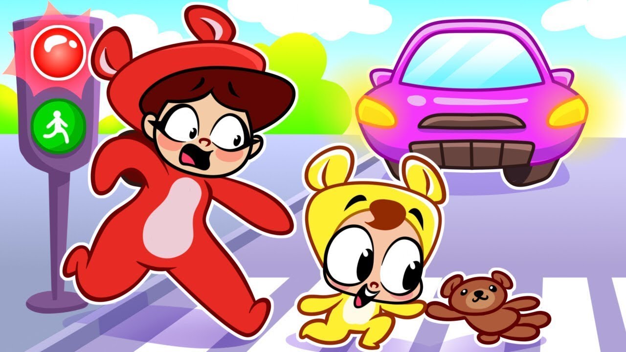 Learn How To Cross The Street 🚷🚏🚦 Safety Rules For Kids & Nursery Rhymes