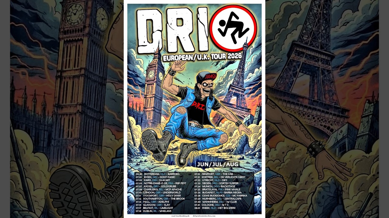 D.R.I.-live 2026 UK tour The Brook punk Hardcore Southampton thrash metal