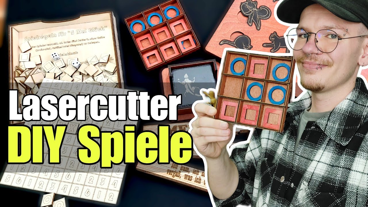 DIY Holz-Spiele aus dem Laser Cutter |  Atomstack x30 Pro
