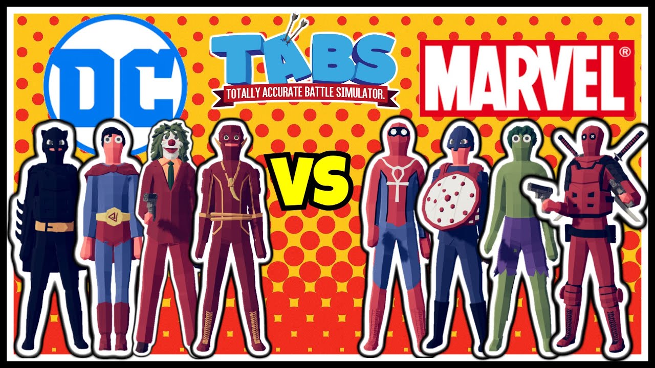 TABS - DC vs MARVEL Tournament - 8 legends go head to head! | Totally Accurate Battle Simulator
