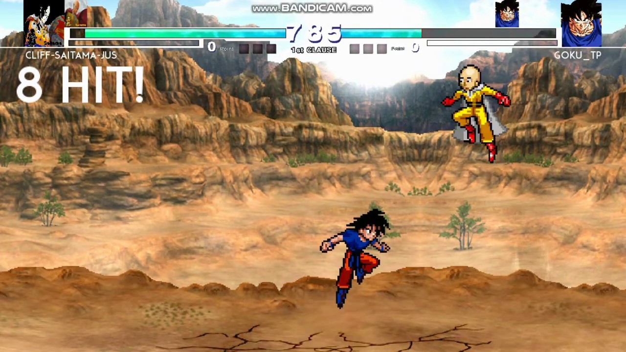 Saitama(cliff) VS Goku(TP) | JUS M.U.G.E.N| VERSUS