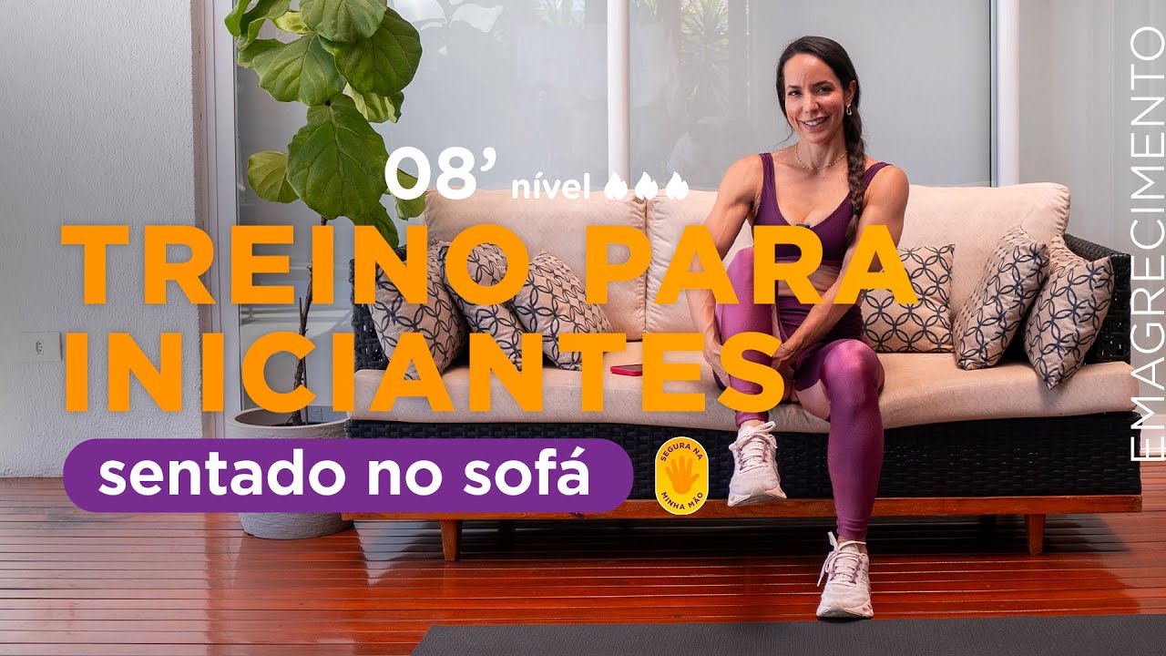 Exercícios para sedentários- sentado no sofá- Carol Borba