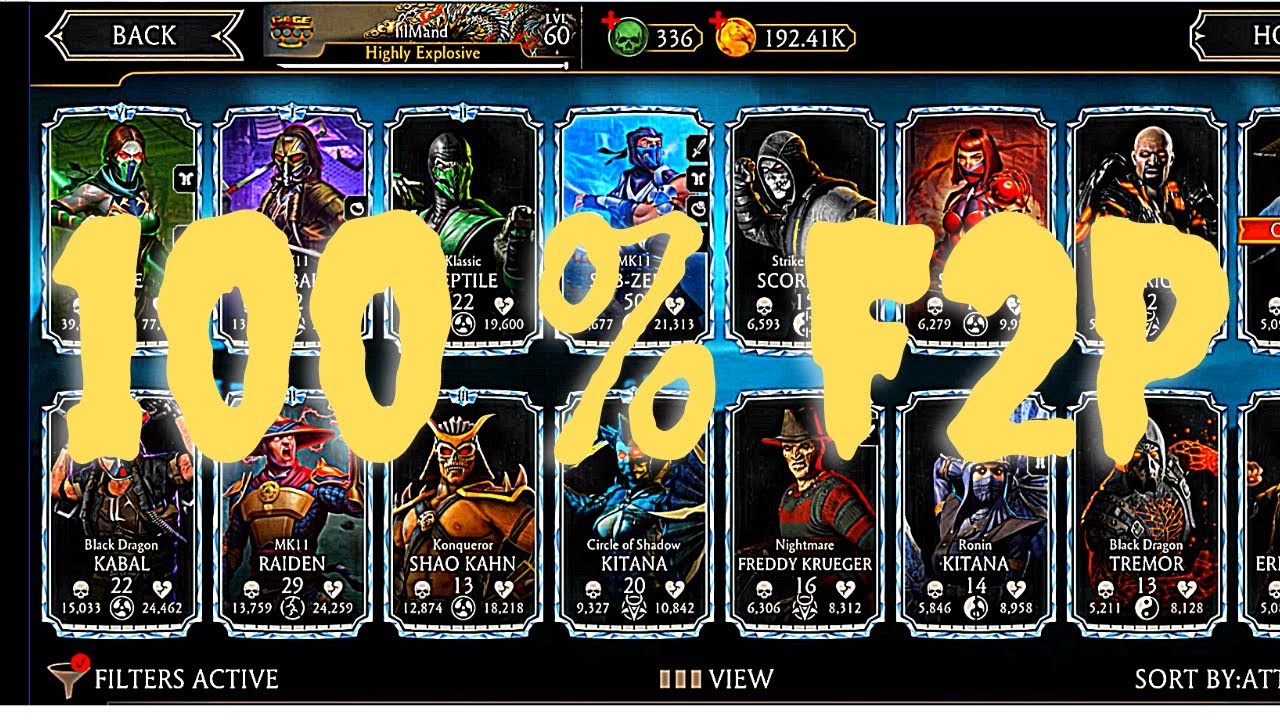 MK Mobile: Current Progress on my beginner account.