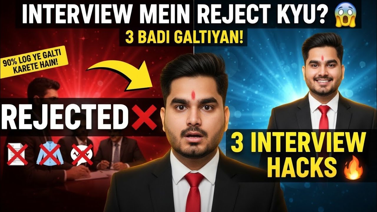 Interview Mein Reject Kyu Hote Ho? 😱 Ye 3 Galtiyan 90% Log Karte Hain!