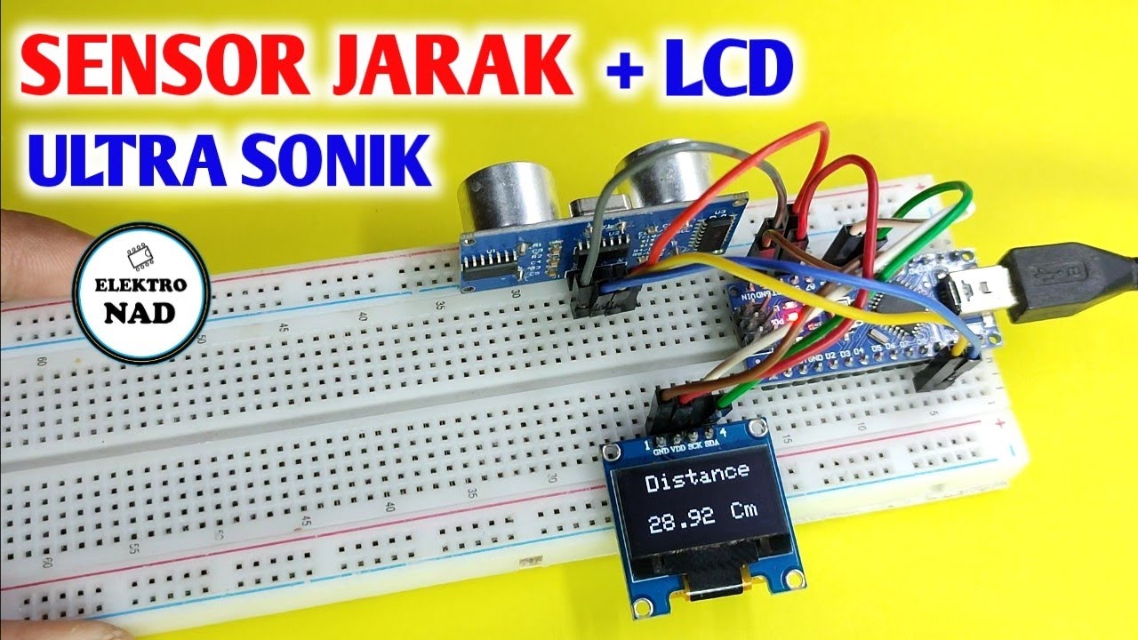 Cara membuat sensor jarak dengan LCD dan Arduino Nano