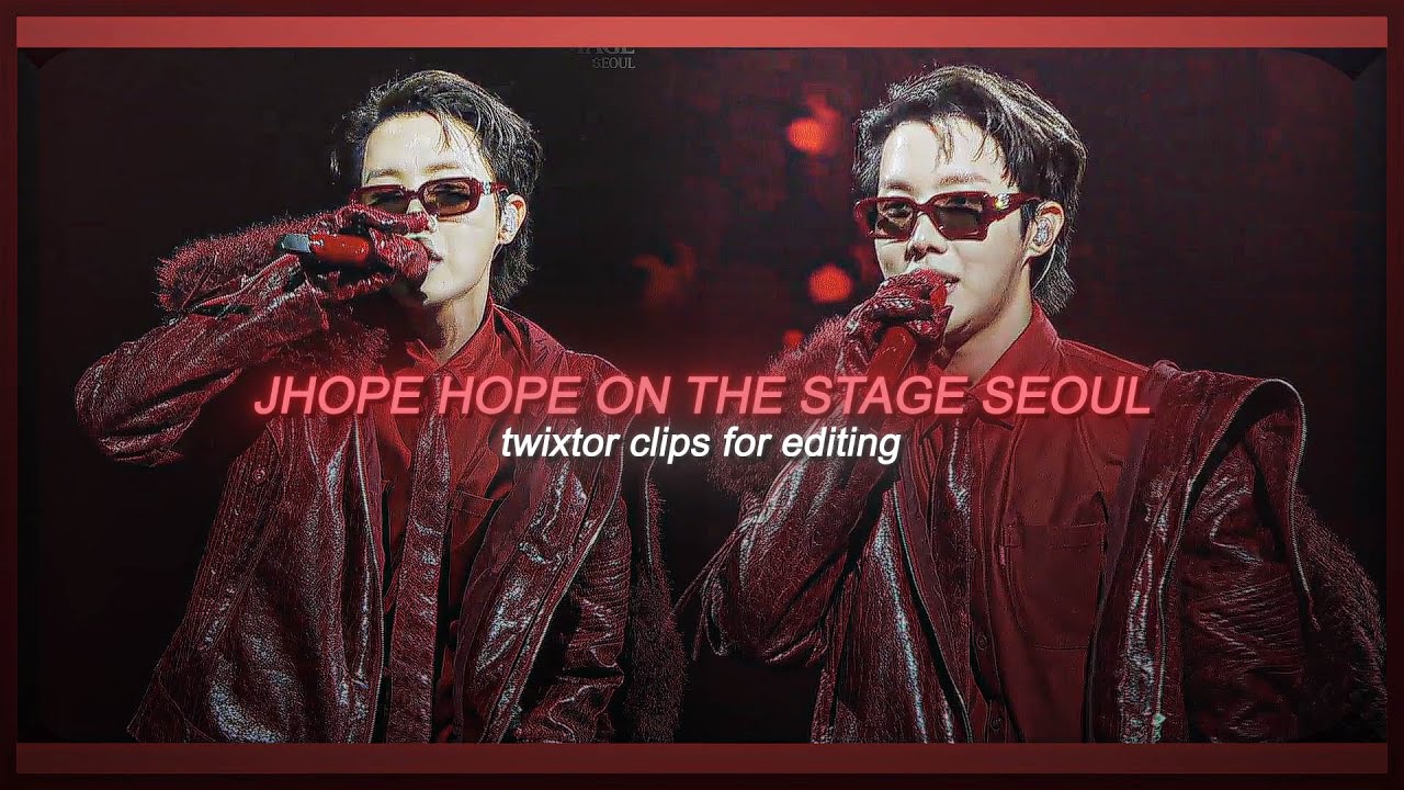 JHOPE - hope on stage concert Seoul twixtor clips for editing (4K)