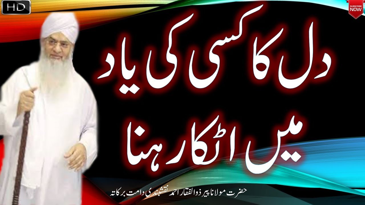 دل کا کسی کی یاد میں اٹکا رہنا || حضرت مولانا پیر ذوالفقار احمد نقشبندی دامت برکاتہ