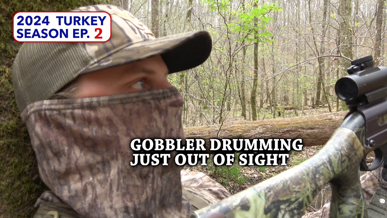 UP CLOSE - Gobblers All Around Me - Alabama Big Woods Turkey Hunting